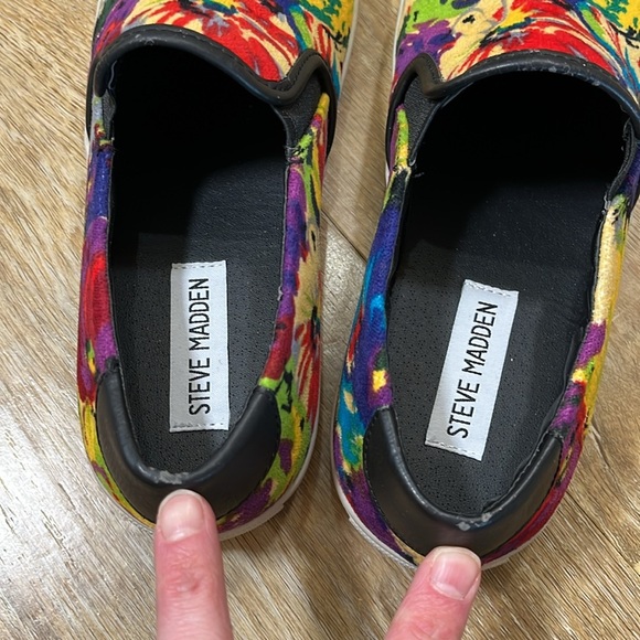 Steve Madden Floral Slip-On Sneakers Shoe Loafer Women’s 7.5 ECENTRCV - Picture 10 of 12